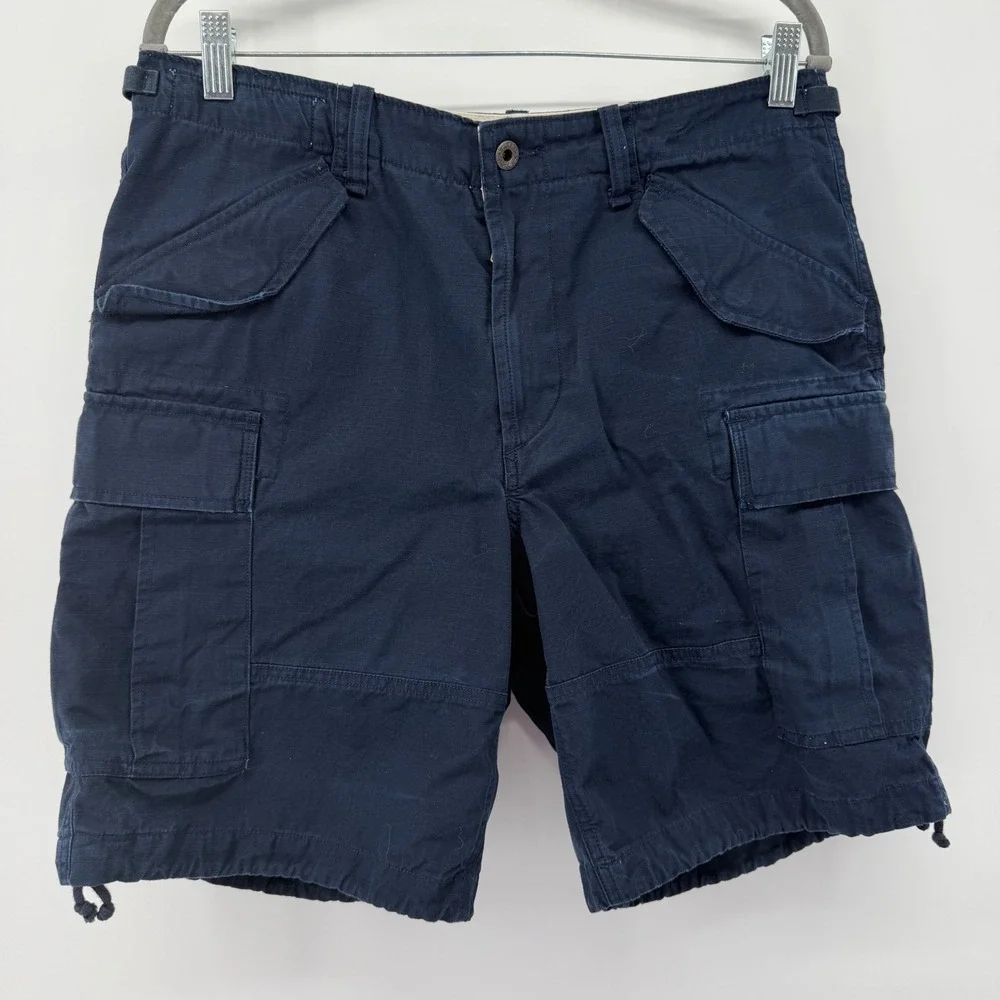 Polo Ralph Lauren Shorts Mens 32 Navy Surplus Chino Cargo Ripstop Classic Fit 9